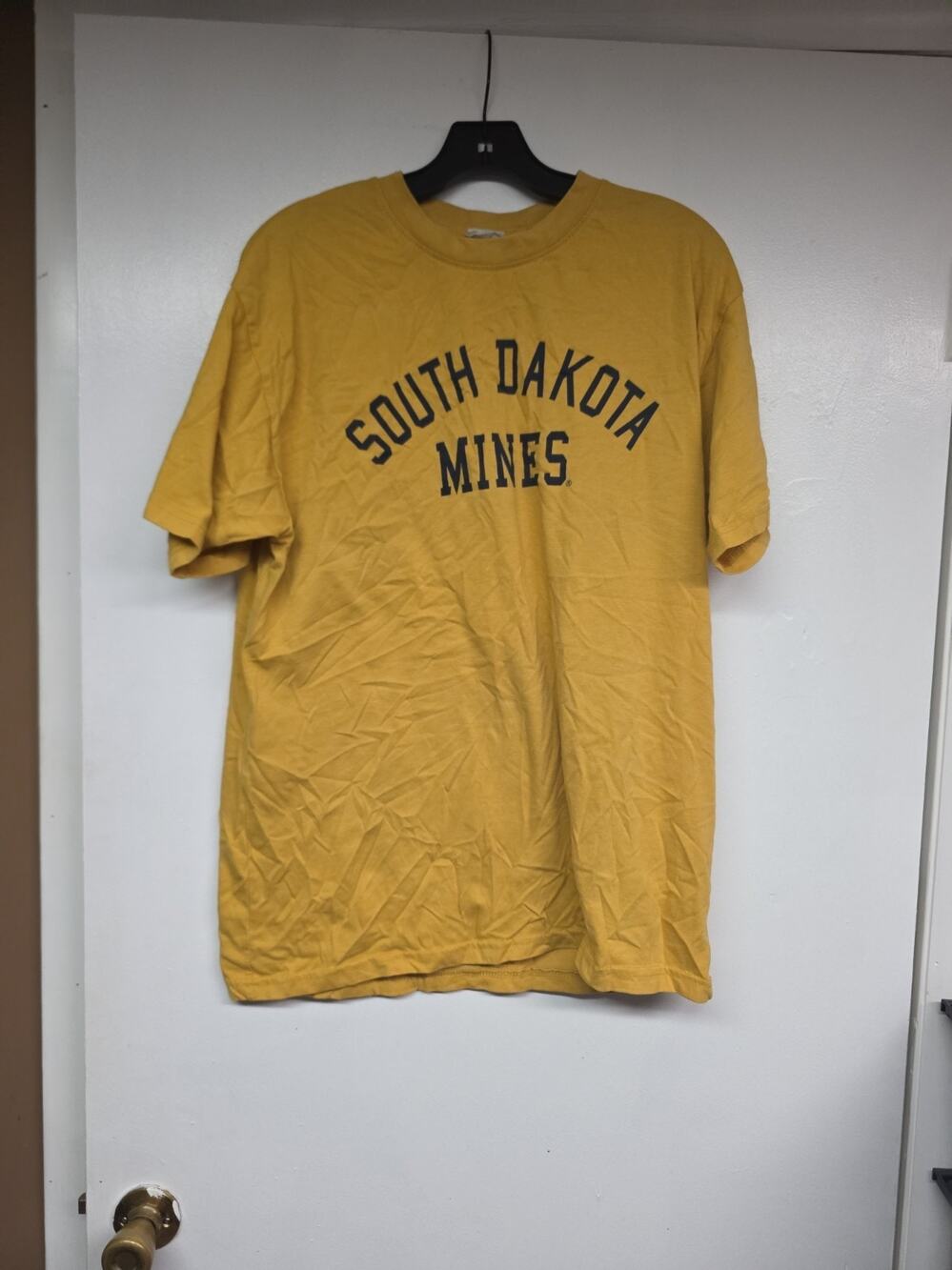 South Dakota Mines MV Sport Sustainable Yellow Graphic T-Shirt Large